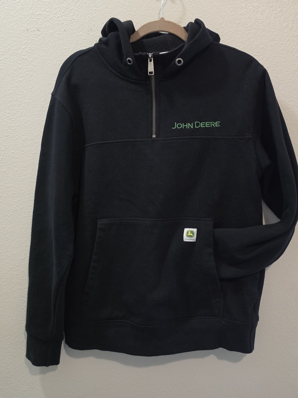 John Deere Quarter Zip Hoodie | Heavyweight Size Small